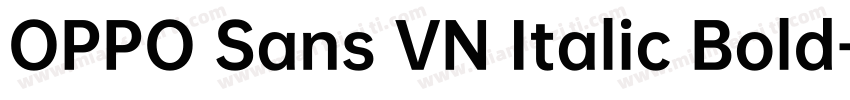 OPPO Sans VN Italic Bold字体转换